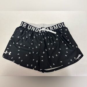 Under Armour Girls Shorts Youth Size Large Black/white